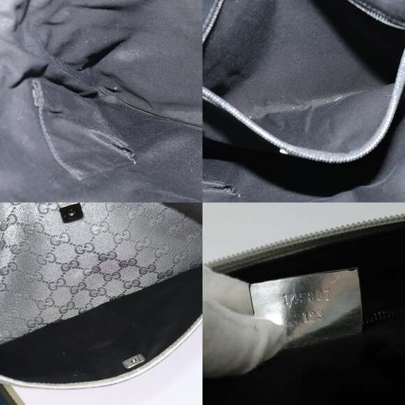 GUCCI GG Canvas Shoulder Bag Silver - Picture 12 of 12